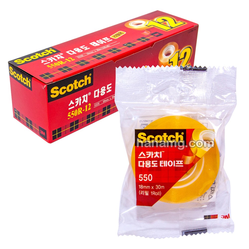 스카치 다용도 테이프 리필 550R (18mmX30m) 12입 33,000원