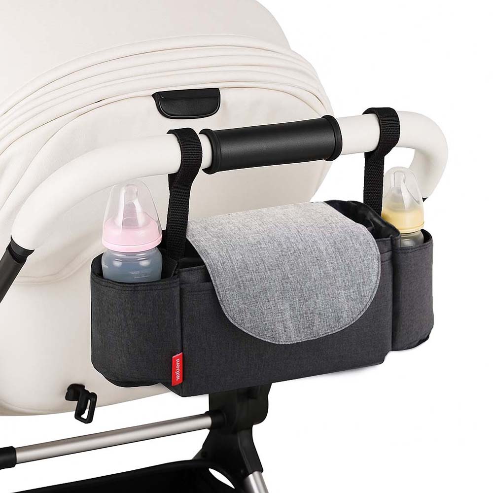마켓제이영 심플디자인 넉넉한수납 생활방수 유모차 정리가방, 1개, 블랙 19,700원