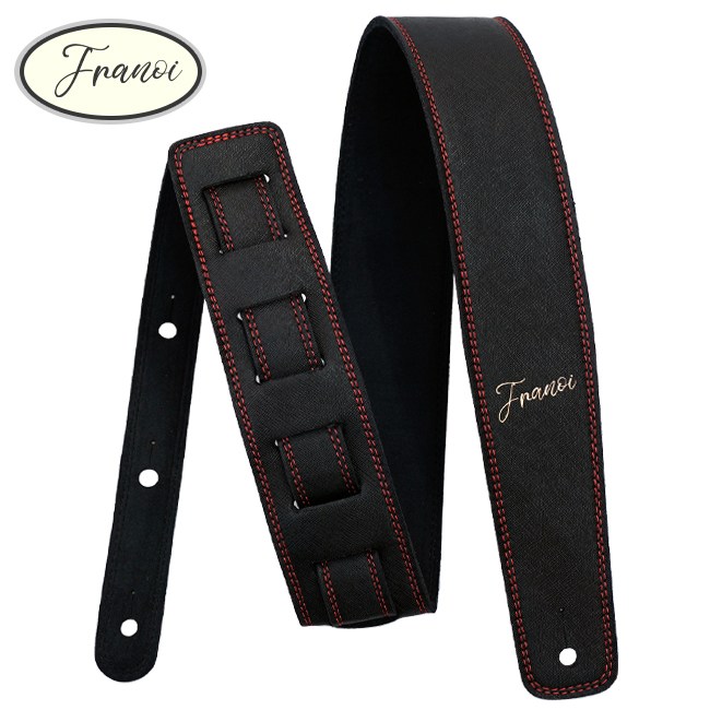 franoi 프라노이 사피아노 블랙 SP60 BK 가죽 기타 스트랩, 1개 42,000원
