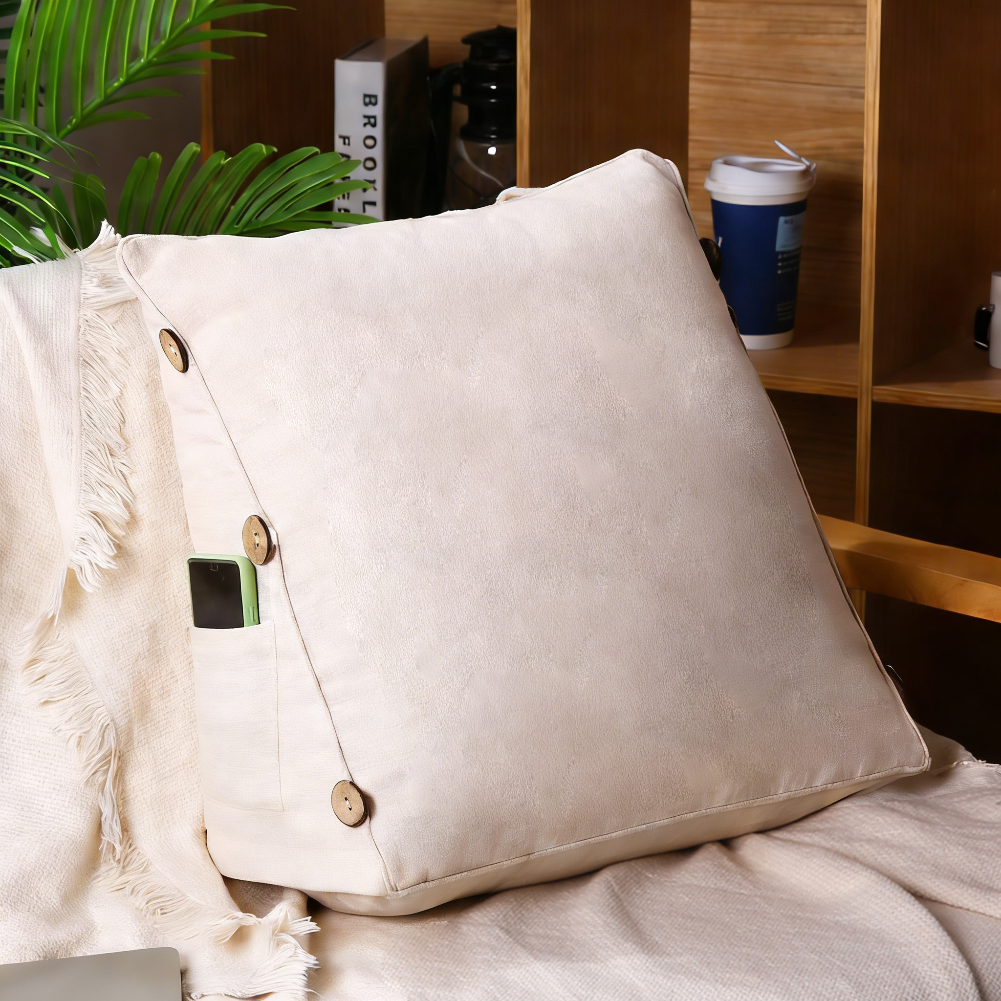 미야 삼각 등받이 쿠션, 베이지 A 21,100원