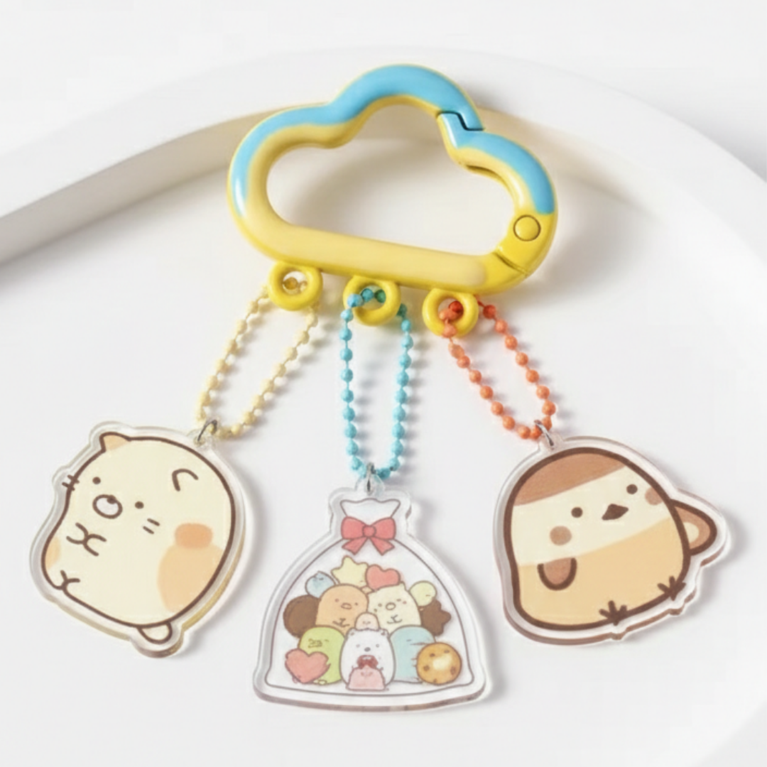 [2개 1SET] 멀티 키링 고리 홀더 카라비너 여러개 다중 구름 무지개 키홀더 걸이형 7,900원