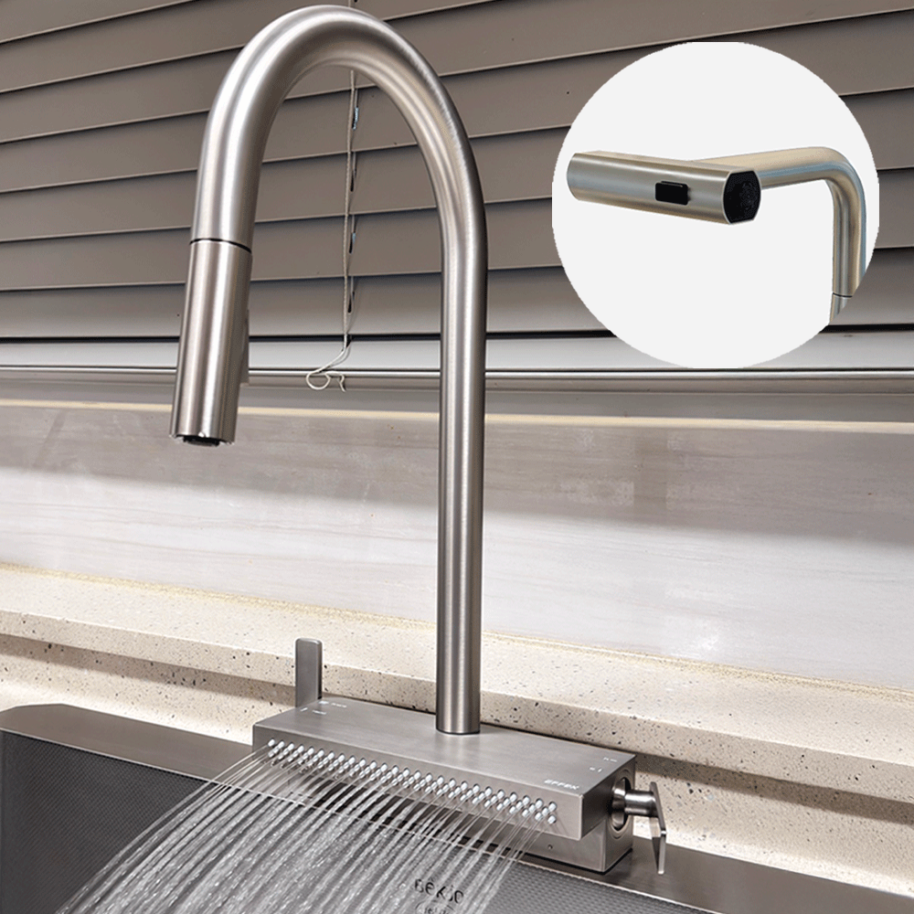 주방수전 싱크대수전 와이드 폭포수전 주방수도꼭지 4Way, 1개 350,000원