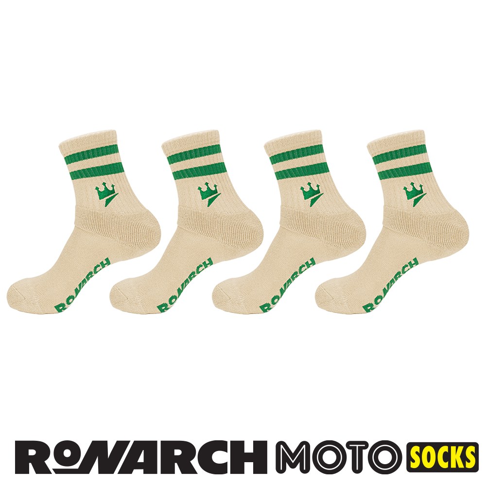 로나크 모토삭스 크라운심볼 레귤러핏 (발목보호) 남여공용 두꺼운 쿠션양말 1~4족 스포츠 프리미엄 중목양말, 카라비너포함, 4개, 그린 36,800원