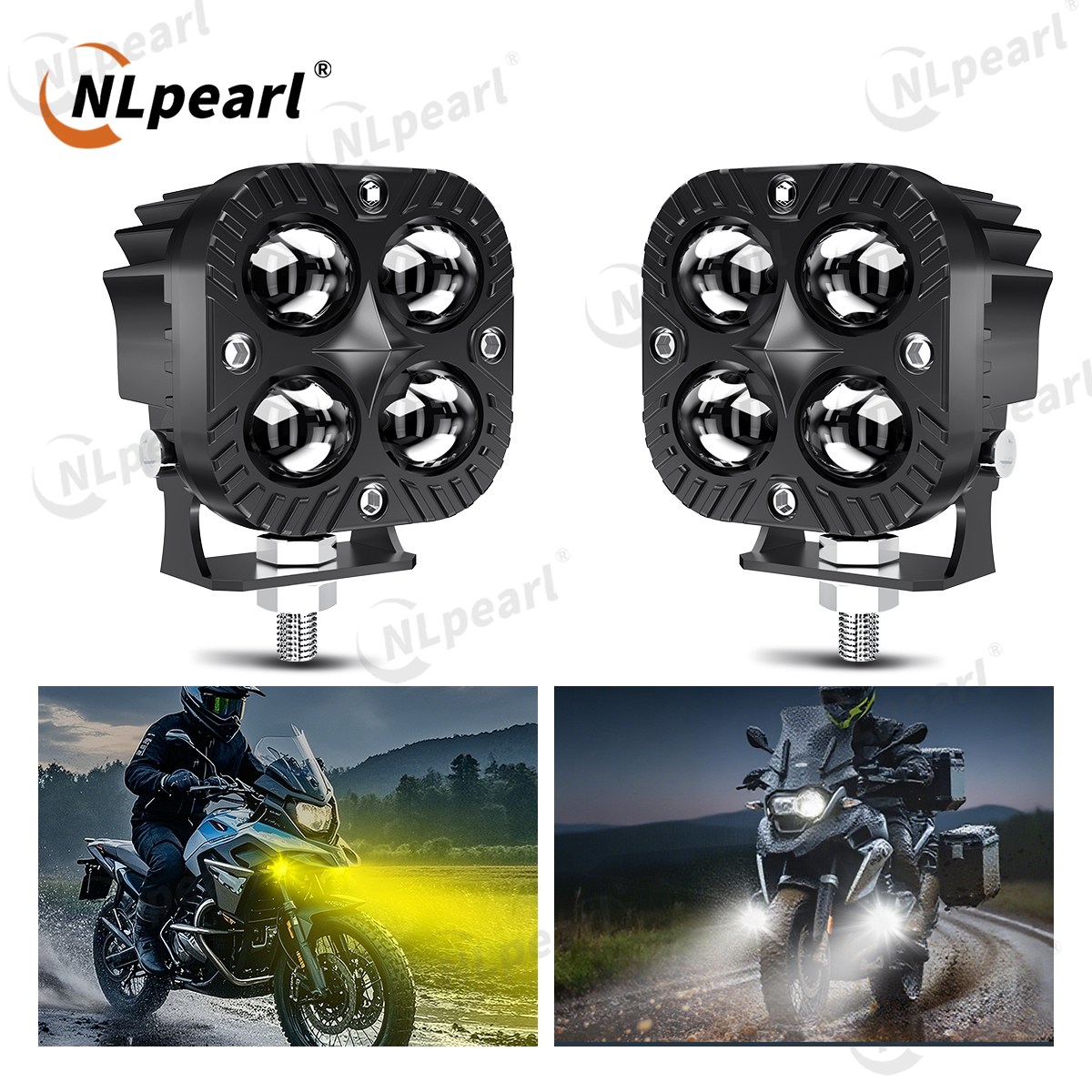 12V-24V 오토바이 LED 램프 3인치 사각 모서리 2선 스위치 포함 29,800원