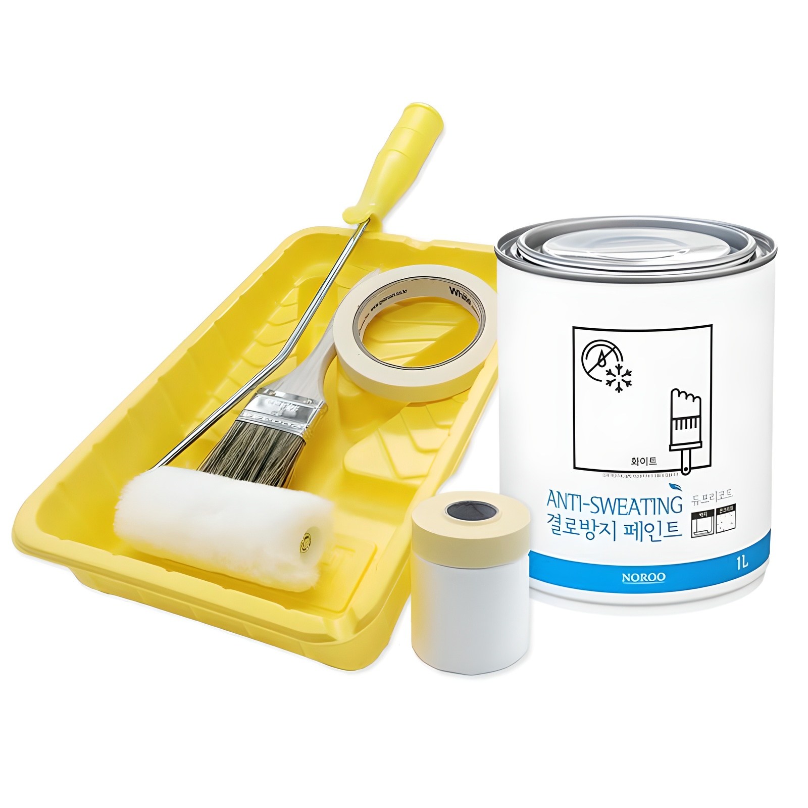 노루페인트 수성 기본형 결로방지용 페인트 1L 풀세트, 화이트, 1L, 1개 26,390원