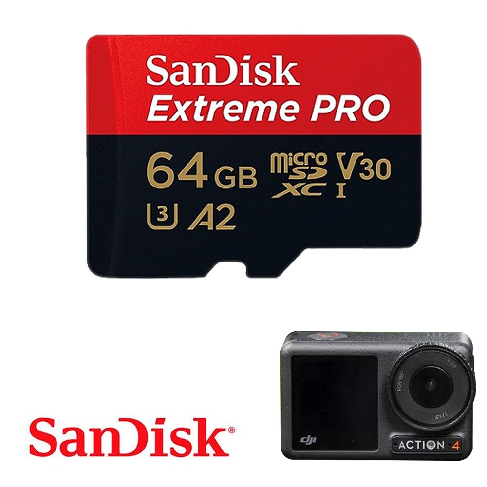 DJI 오즈모 액션 4 호환 액션캠 마이크로 SD 저장 카드 64GB 40,000원