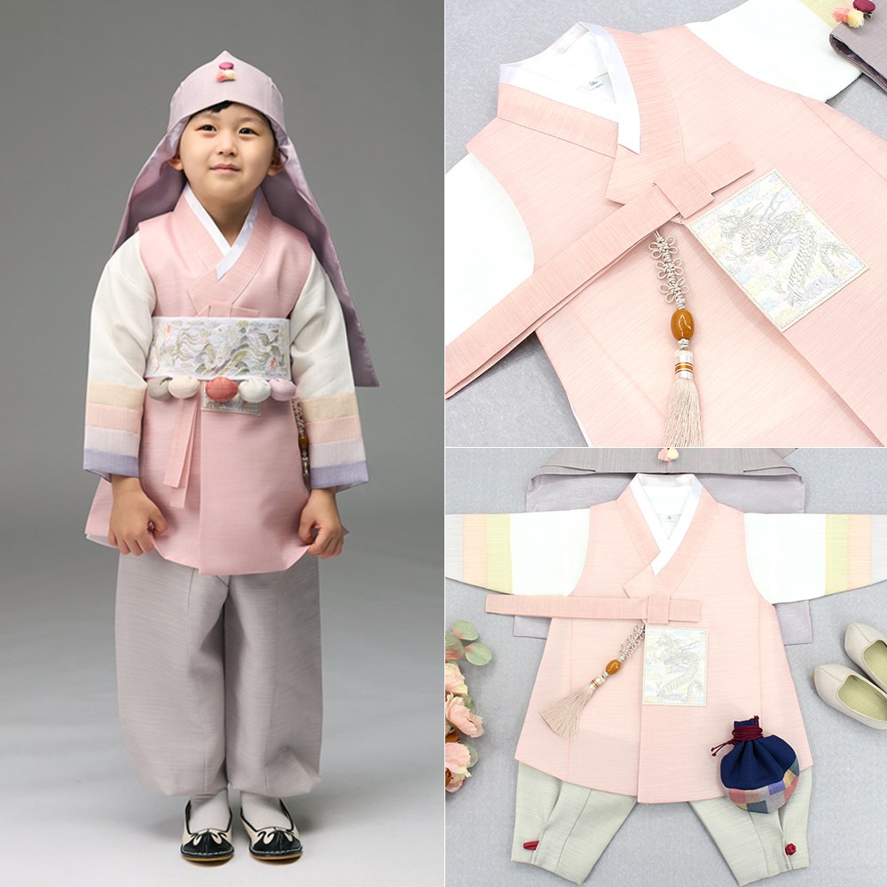 이에스슈즈 국산 남아 아동한복 키즈 유아 돌잔치 돌복 (백일-10세)-79 용수배자 분홍 68,900원