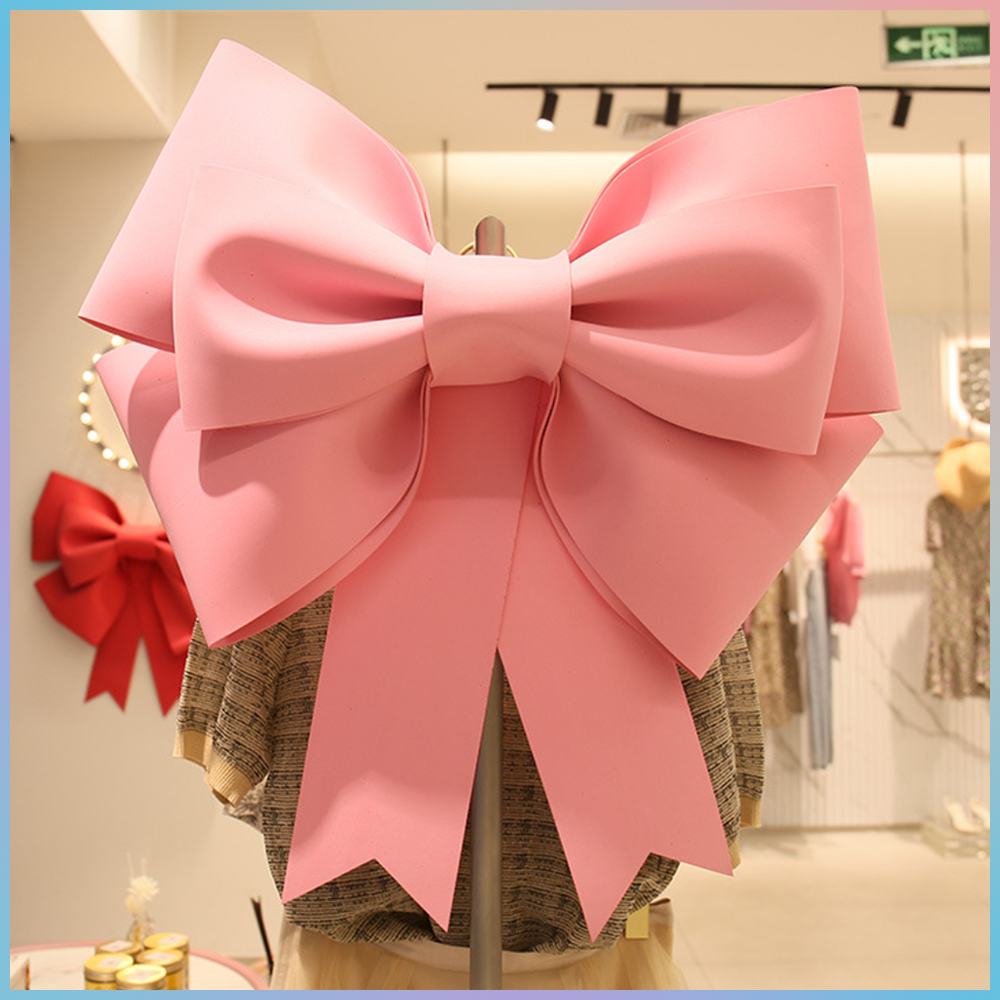 리본테라스 대왕리본 3라인 레이어드 DIY 리본재료 장식품 이벤트 선물용 파티 웨딩카, 핑크, 1개 9,800원