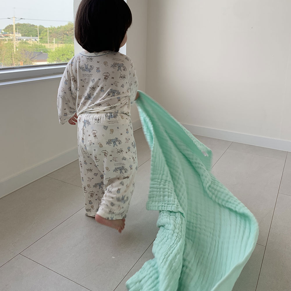 돗투돗 오가닉 6중 거즈 순면 블랭킷 아기담요, 민트 1개 19,900원