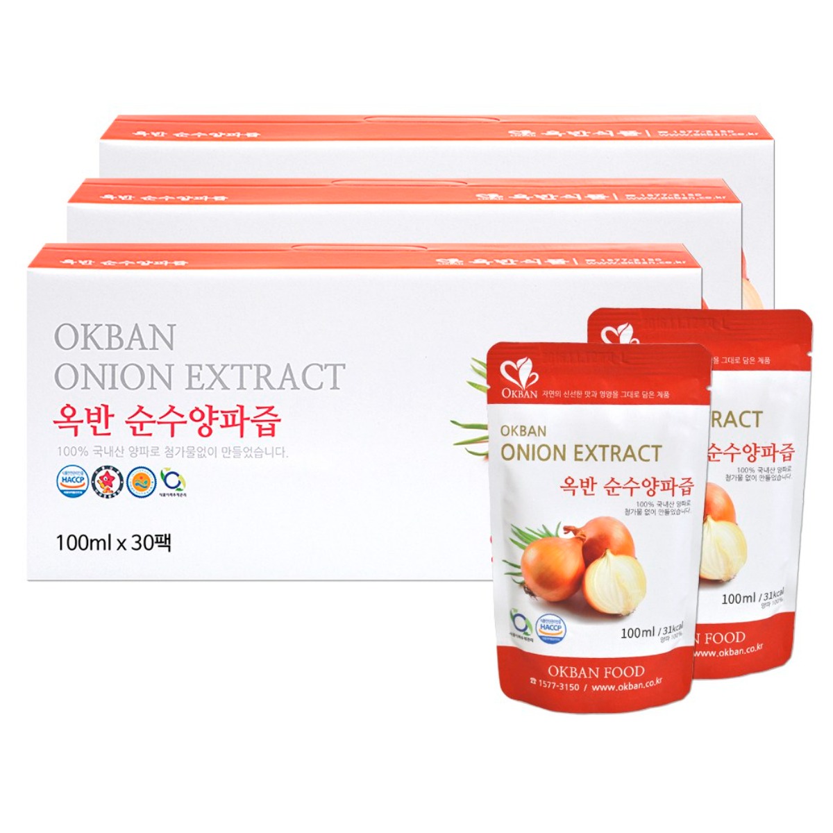 옥반식품 옥반 순수양파즙 100ml, 3L, 3개 32,150원