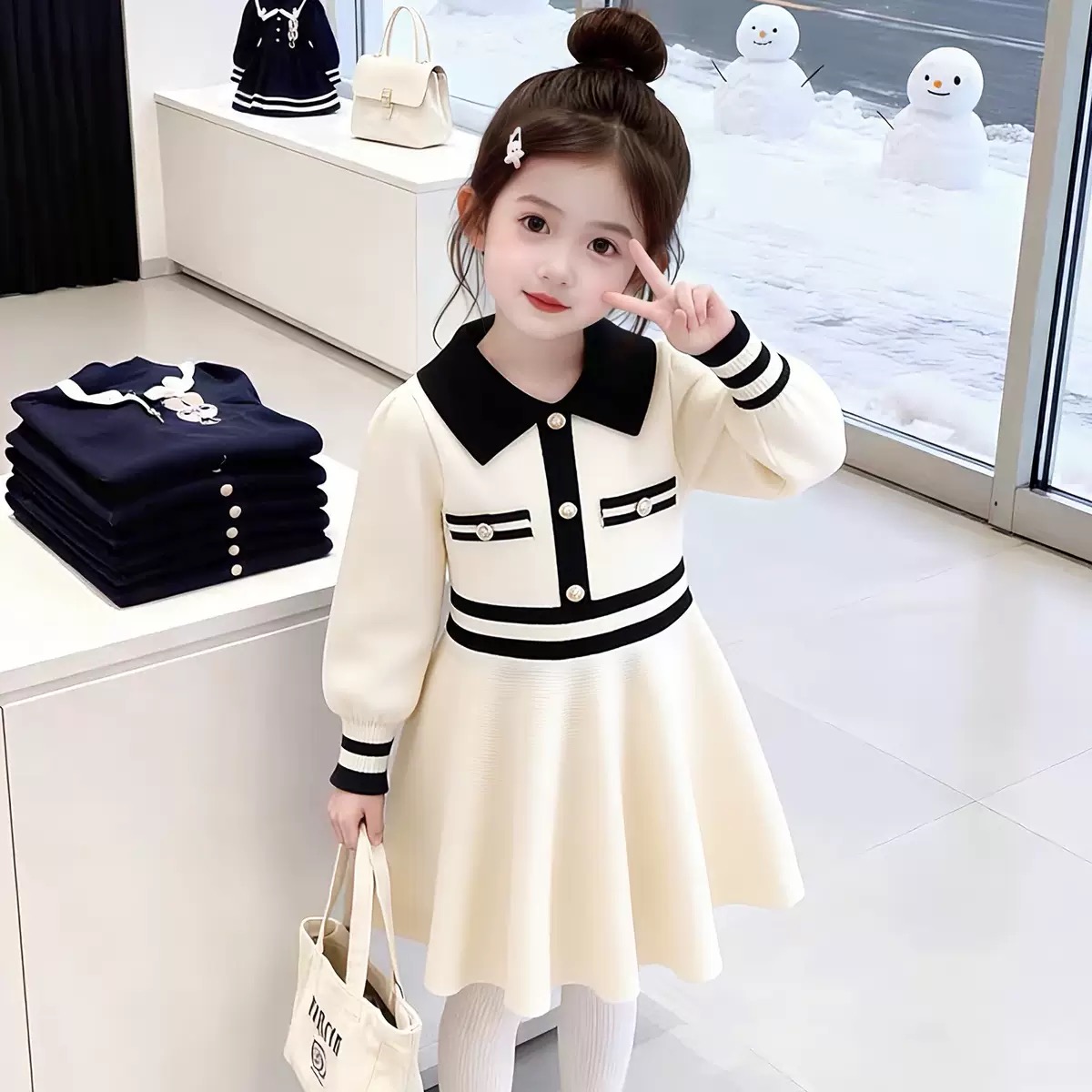 미니으니 여아 공주니트 원피스 [1190] 29,800원