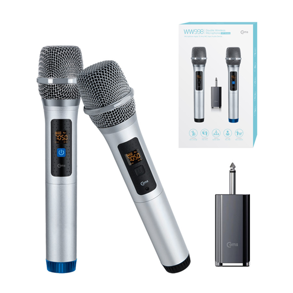 컴스 UHF 무선 더블 마이크 송수신 세트 120,000원