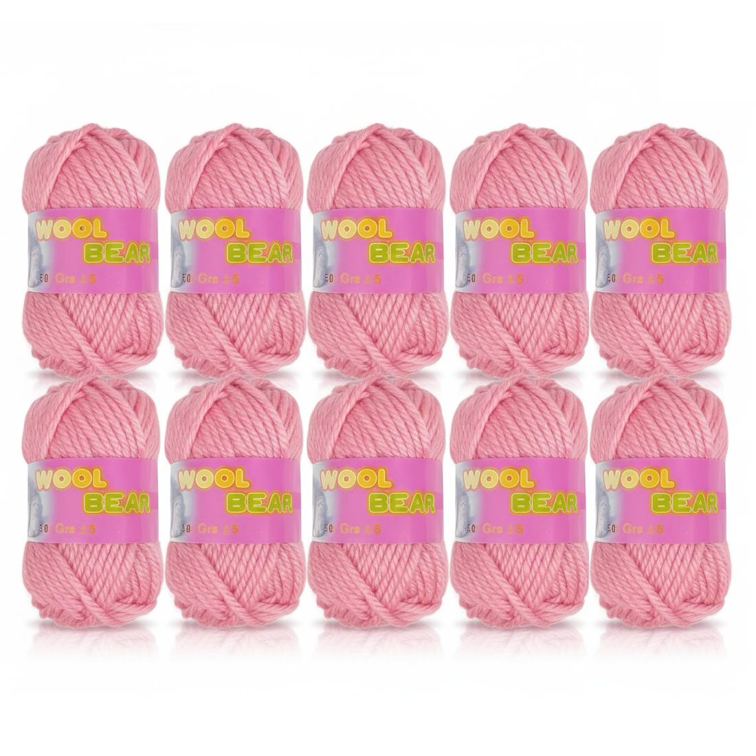 [가성비/인기템] 포근한 울베어 아크릴 뜨개실 10볼 세트 겨울 목도리/모자/수세미실 DIY 손뜨개 두꺼운 털실, 10개, 핑크 9,900원