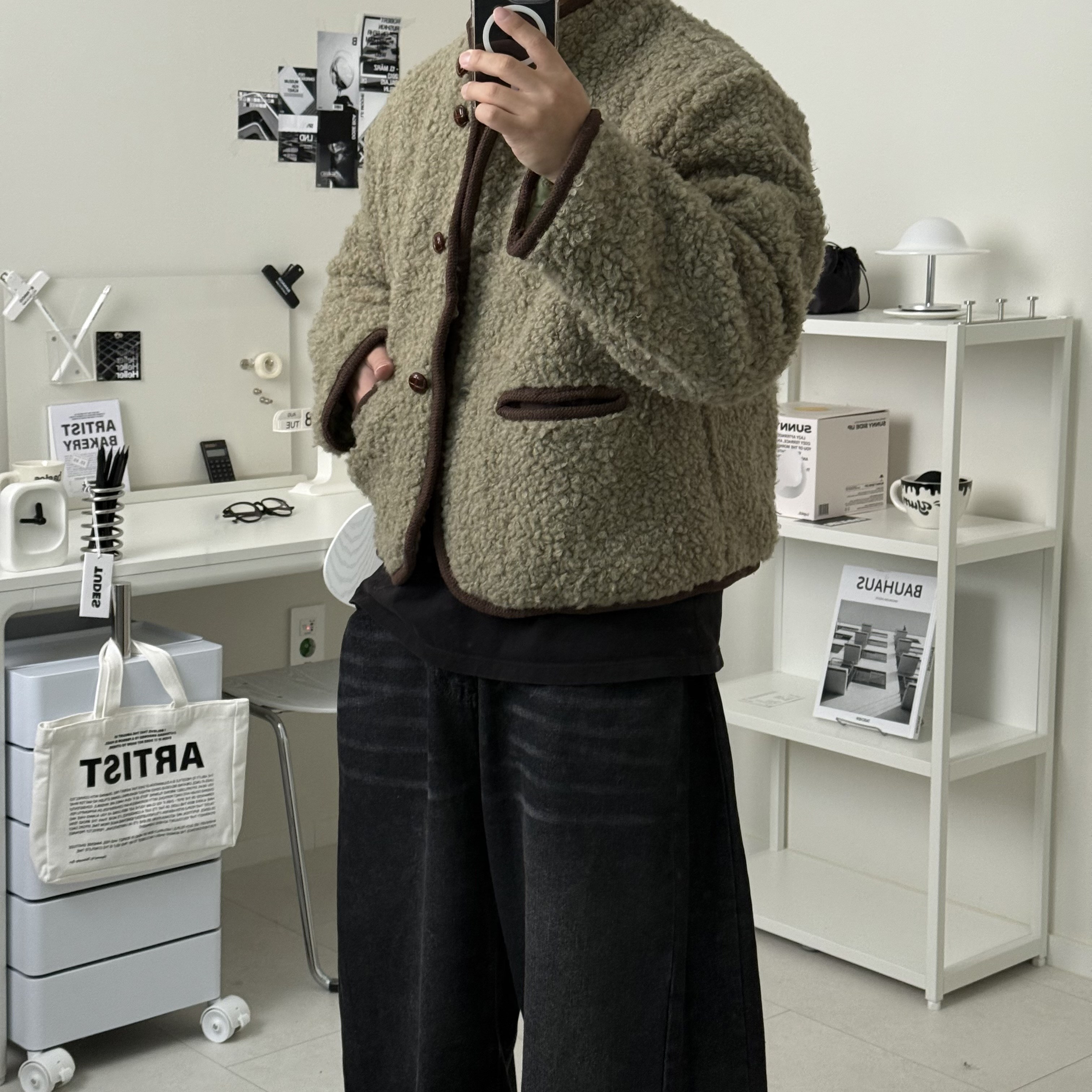 르위 오버핏 뽀글이 후리스점퍼 부클 플리스 양털자켓 겨울아우터 39,000원