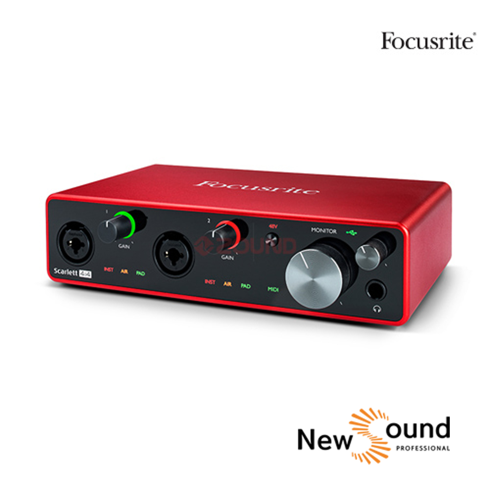 [뉴사운드] 포커스라이트 스칼렛 오디오 인터페이스 / 홈레코딩 녹음 유투브 1인방송 338,000원