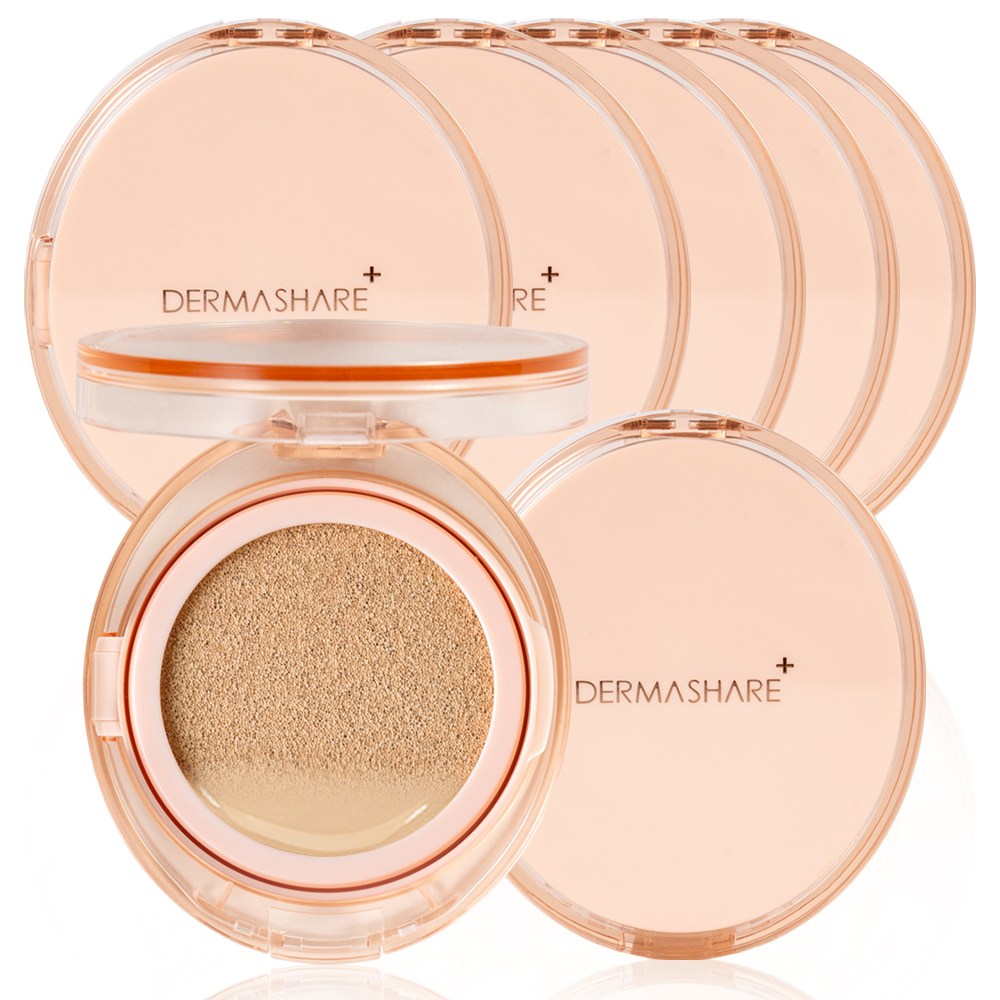 비건 더마쉐어 롱래스팅 에어 픽싱 벨벳 세미 매트 퍼팩트 커버 쿠션 파운데이션, 21호 아이보리, 7개 69,700원