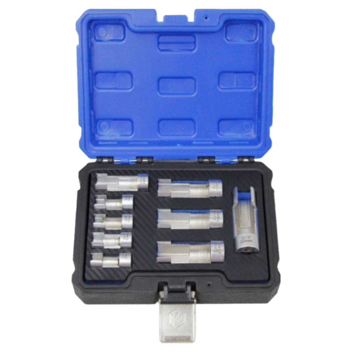 Kuntech 9종 세트 강철 자동차 오픈형 오일 파이프 분리 소켓 조합 오프셋 렌치 분리 도구, 내부 육각 헤드 및 10-22mm 나사산 클리너, 다양한 차종에 적용 가능 55,500원