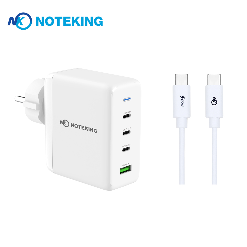 노트킹 USB PD 150W PPS GaN 접지 멀티 초고속 4포트 충전기 + C TO C 케이블 NK-150GAN4 55,000원