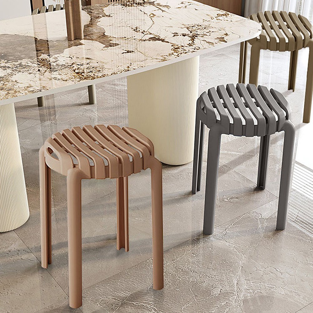 (2개 1세트) 인테리어 의자 간이 보조 디자인 플라스틱 카페 의자 화장대 스툴 라운지체어 wd_3146, 2개, 그레이+카키 29,800원