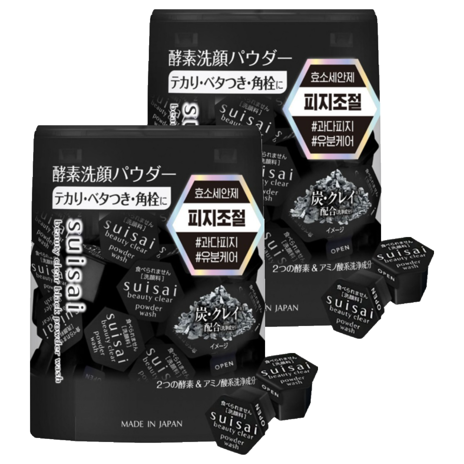 수이사이 뷰티 클리어 블랙 파우더 워시 32p, 12.8g, 2개 38,400원