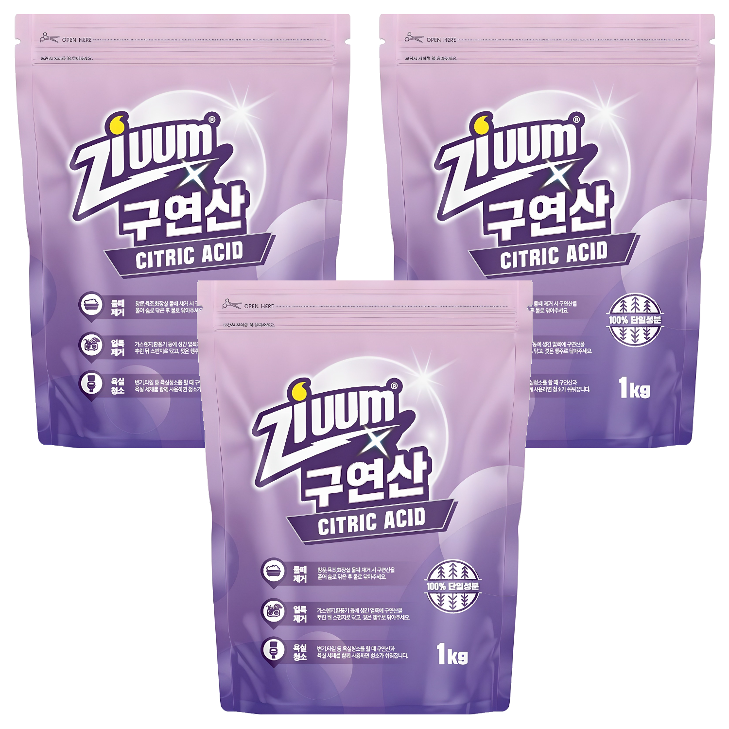 슈가버블 지움 분말 구연산, 1kg, 3개 14,900원