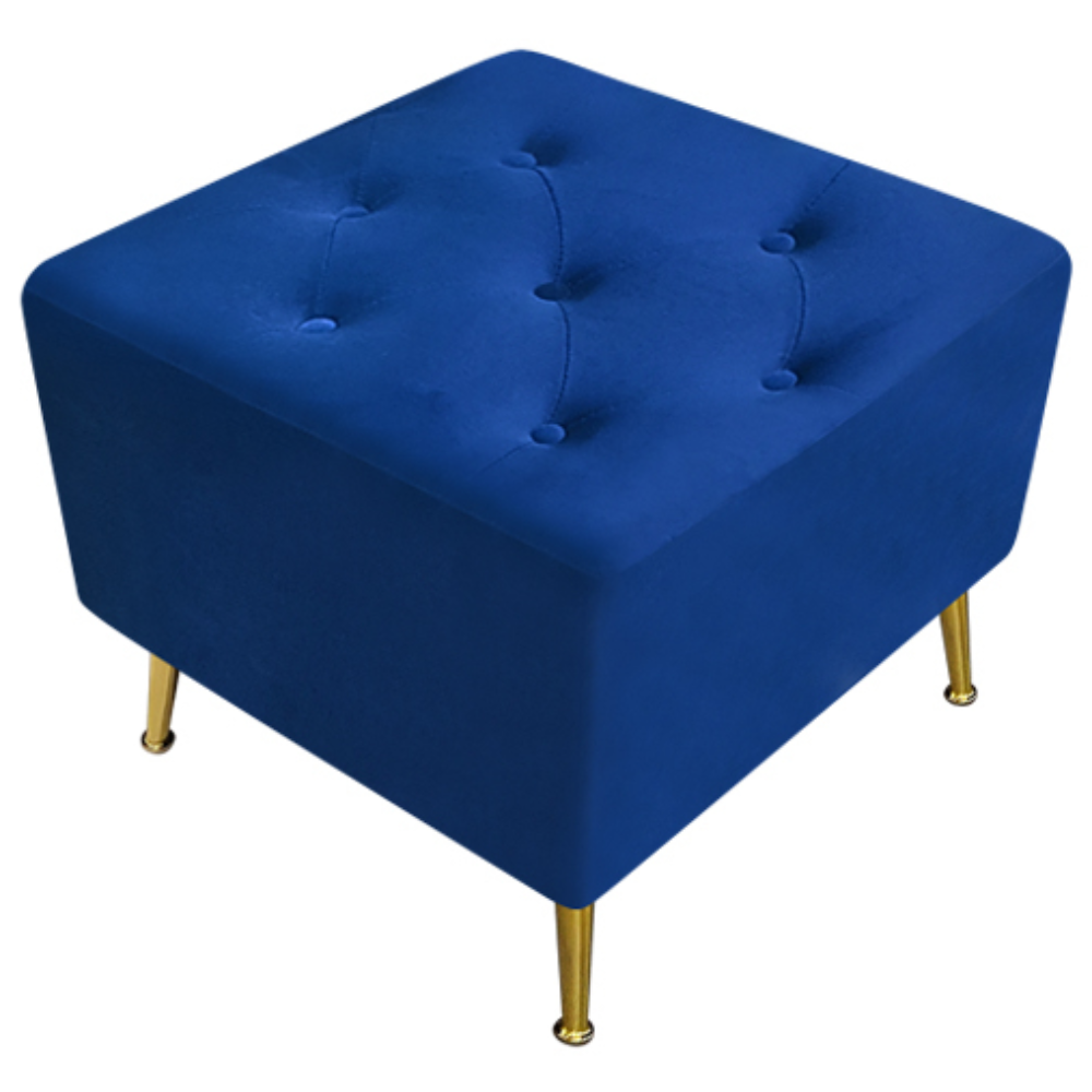 대성쇼파 일반,기능성(방오) 벨벳 패브릭 다이아형 1인용 사각 스툴(골드 다리 타입), 일반 벨벳-블루 206,600원