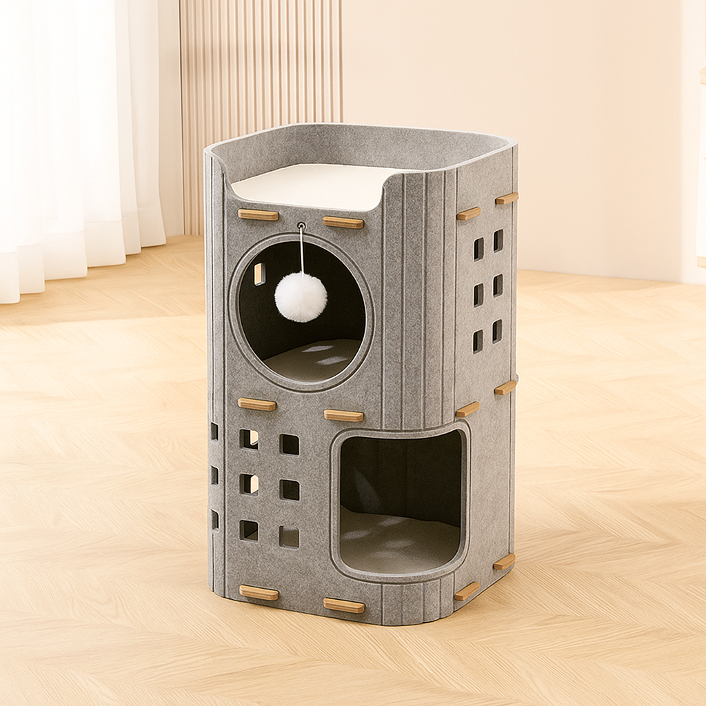 메일켓 다층 펠트 통풍 사계절 고양이 숨숨집 캣 하우스 캣타워 18,900원