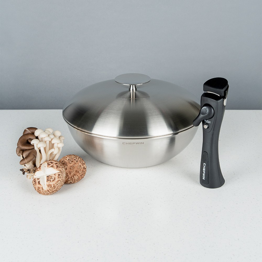 [쿠팡 단독 최저가 도전 49% 할인 특가] 쉐프윈 316STS 프리미엄 통5중 드림핸즈 26웍+26뚜껑+분리형손잡이 133,200원