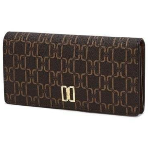 [국내백화점] 닥스 여성 브라운 로고 패턴 가죽 장지갑 브랜드 소가죽 선물 181,600원