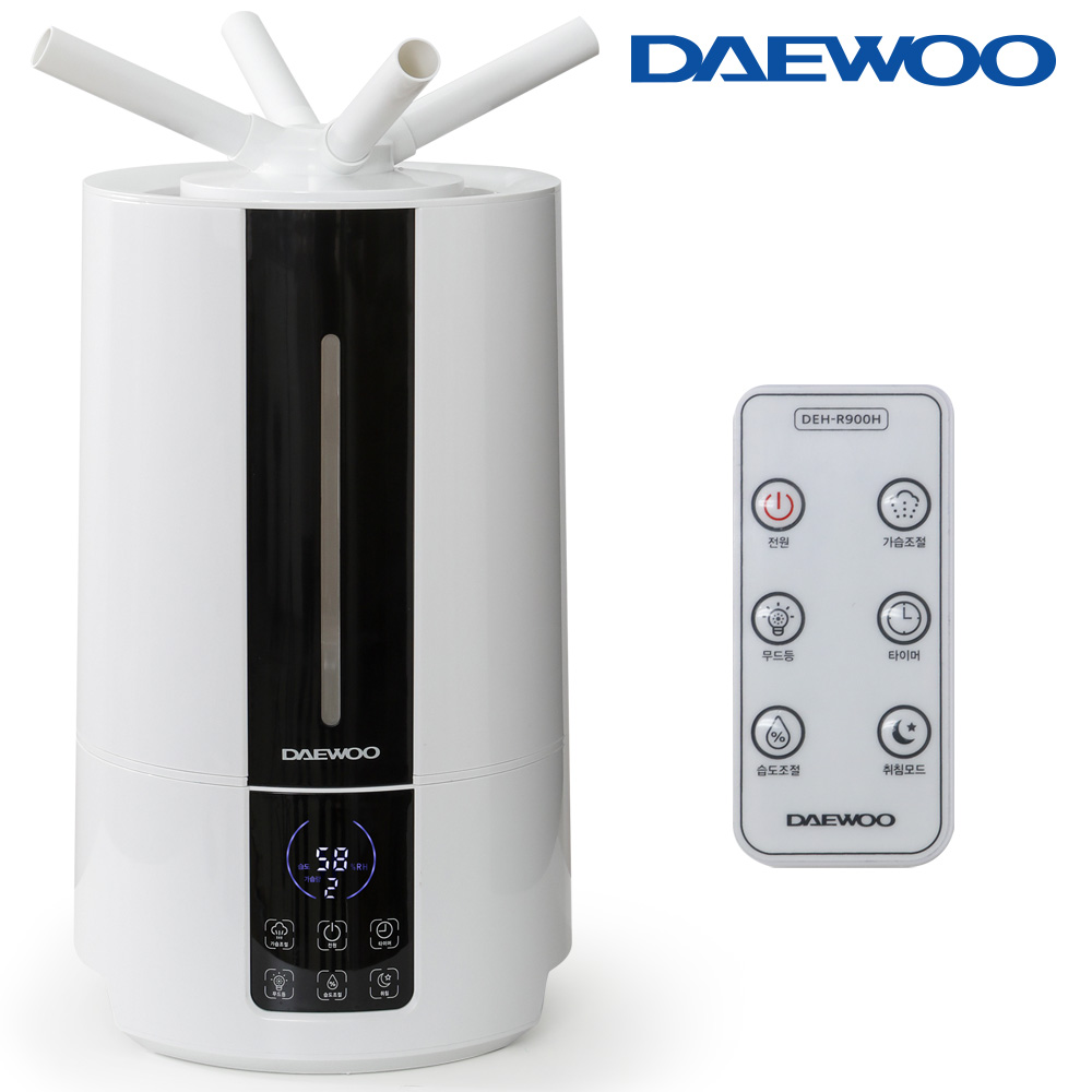 [최신] 프리미엄 15L 대용량 전자식 가습기 자동습도조절 무드등 R900H, 화이트, 대우 전자식 초음파 가습기 3in1 139,000원