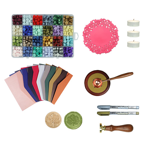 실링왁스 실링왁스세트 스탬프 씰링 해리포터 다이소 왁스씰 청첩장 밀랍 인장 봉인도장, 1세트 17,900원