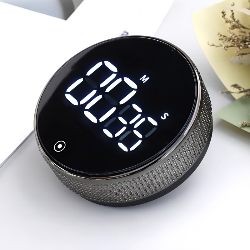 감성주방템 누모아 쿡클락 키친 타이머 LED 디스플레이 자석부착 회전다이얼 99분설정, 1개, 크롬 실버 25,900원