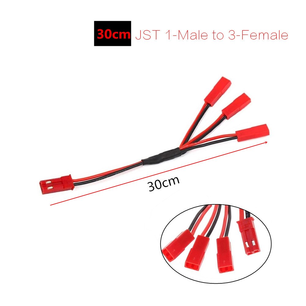 JST XH PH 커넥터 케이블 전선 세트 DIY 전자배선용 1PCS 플러그 Y 남성-2-여성10cm15cm30cm RC LipoNiMh 배터리 연결용 22AWG 와이어 13,700원