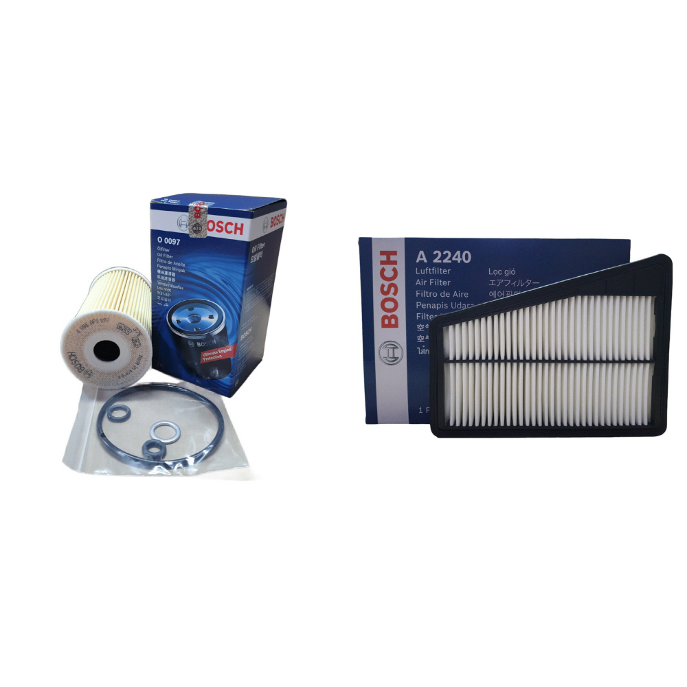 보쉬 엔진오일교환 필터 셋트 제네시스 BH 3.8 MPI 오일필터+에어필터 O0097+A2240, 오일필터+에어필터/O0097+A2240, 1개 10,370원