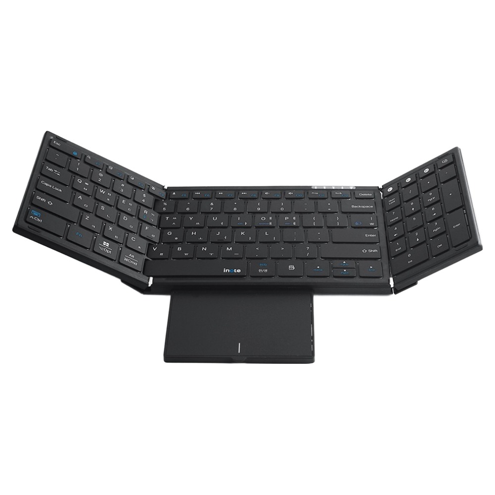 아이노트 블루투스 무선 접이식 키보드 + 터치패드 세트, 블랙, XK907B, 제조사축 59,000원