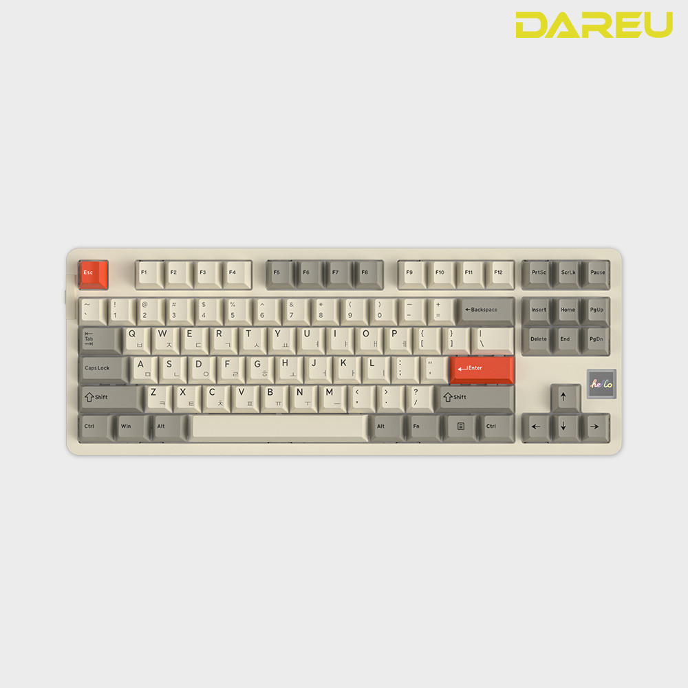 다얼유 A87 PRO LCD 유무선 퀵스왑 가스켓 게이밍 기계식 키보드 (레트로베이지,한영각인) 109,000원