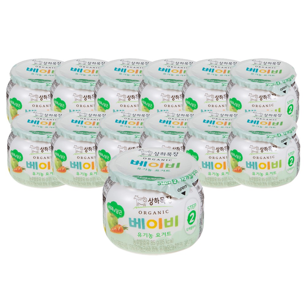 매일 상하목장 베이비 유기농 요거트 사과당근 85gx12개 아이스박스배송 31,900원