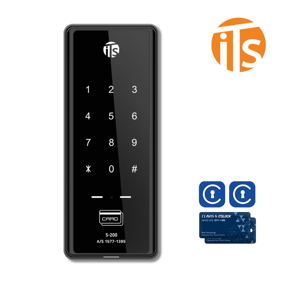 [전국설치] 신상품 이츠락 블랙미러 S-200 카드키4개+번호키 현관문 디지털도어락 도어록 119,800원