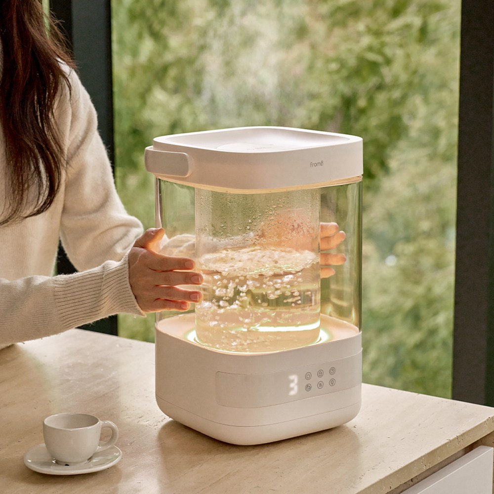 프롬비 퓨어 글래스 가열식 가습기 4L 대용량 저전력 신생아 아기 가습기, 화이트, GL-2402 138,000원