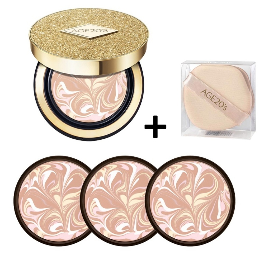 최신상 에이지투웨니스 AGE20s 팩트 앰플 에센스 럭스 골드+마스터퍼프 66,000원