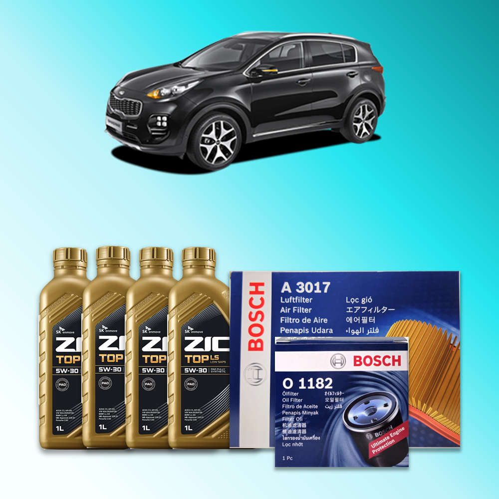 The SUV 올 뉴 스포티지 (QL) 2.0 가솔린 엔진오일세트 SK 지크 탑 LS 5W30 (ZIC TOP LS) 80,800원