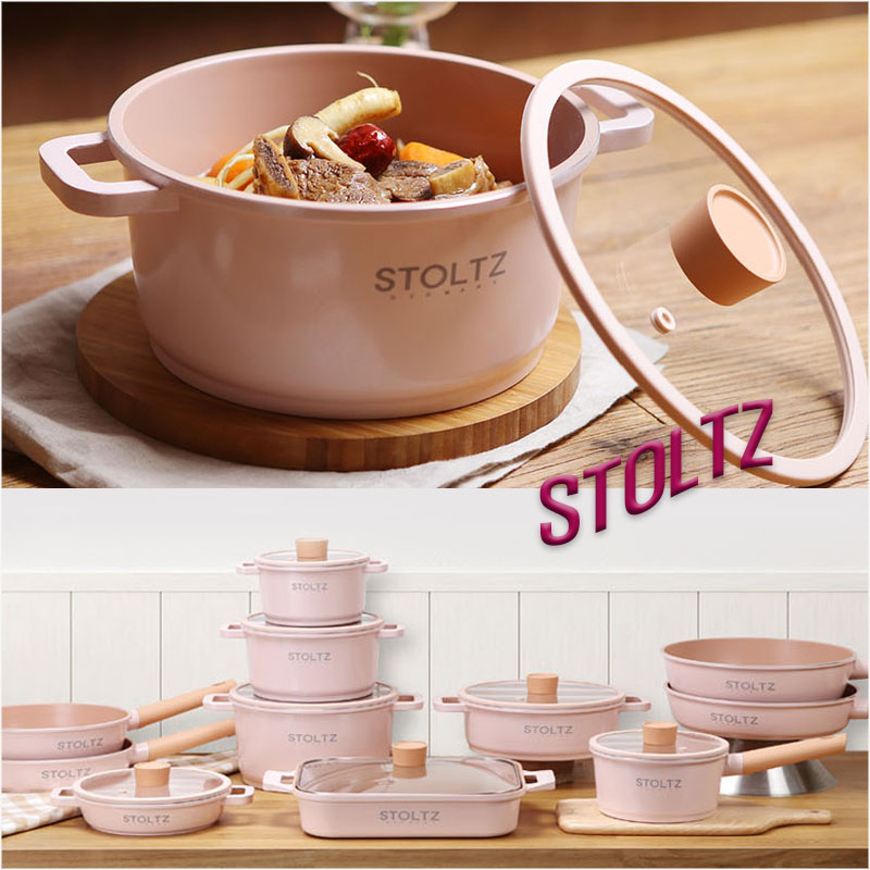 슈톨츠 로제 세라믹 인덕션 냄비 세트 양수 편수 전골 곰솥 154,900원