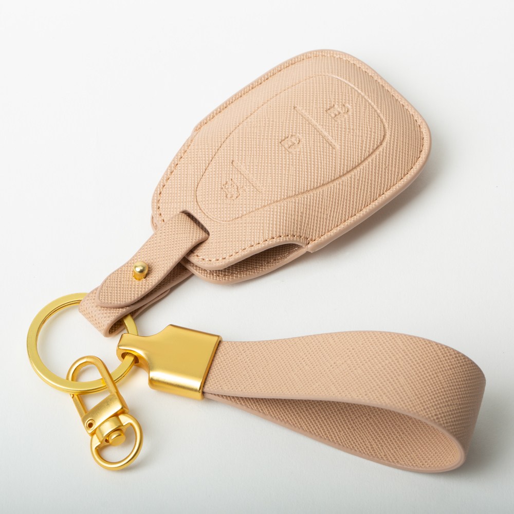 쉐보레 호환 3버튼 트레일블레이저 올뉴크루즈 아베오 더뉴트랙스 트랙스 크로스오버 스마트키 가죽 키케이스 키링 키커버 차량용품 키홀더(무료각인), 쉐보레A, 베이지 27,800원