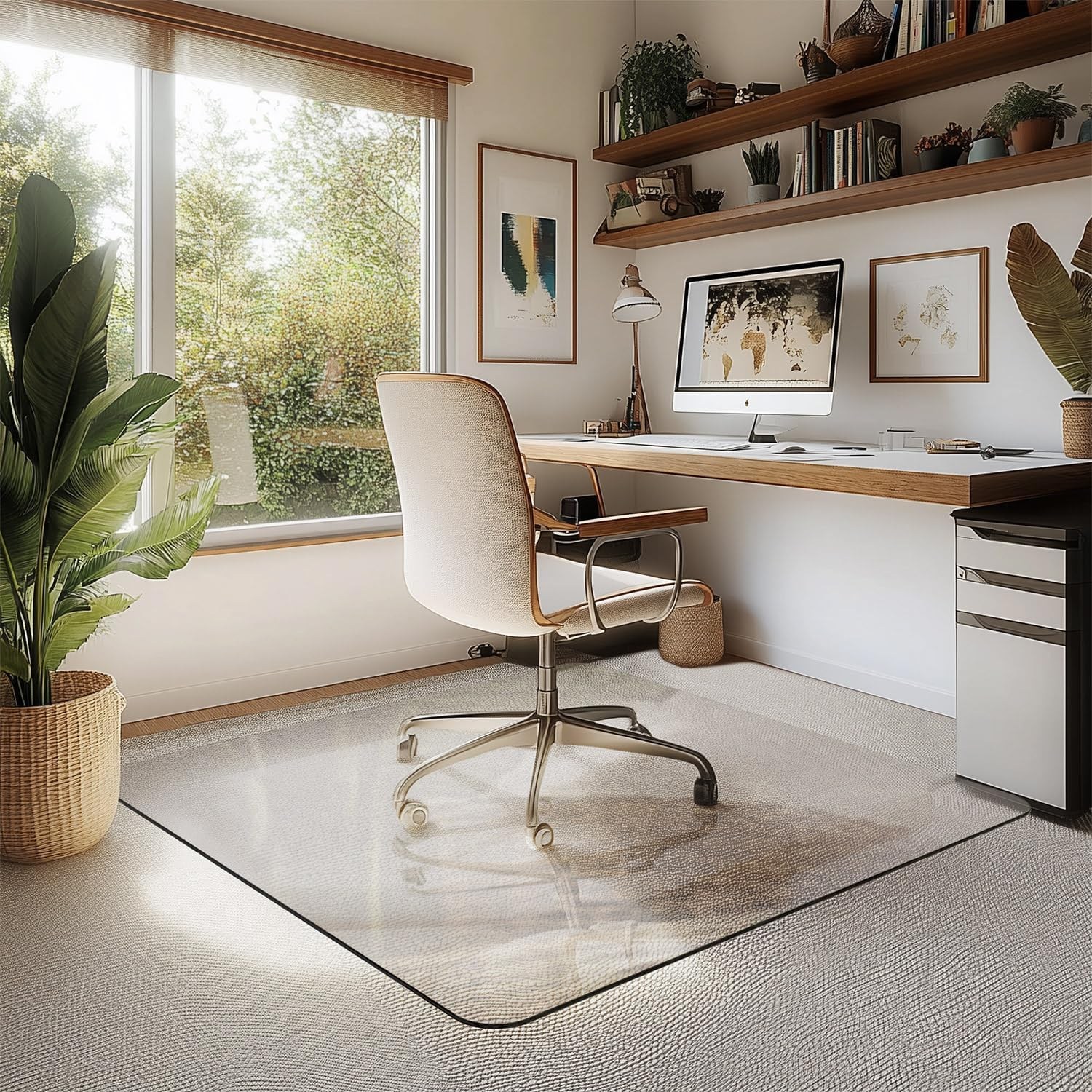 안토크 의자매트 긁힘방지 바닥보호 안마의자매트 체어매트 강화유리 소음방지패드 49,900원