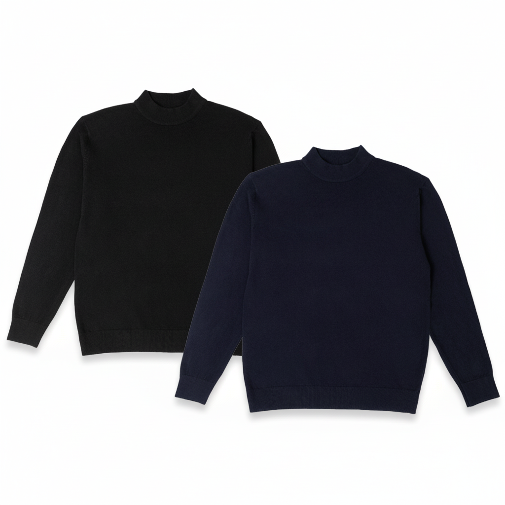 1+1 데일리 하프넥 반폴라 도톰한 남자 겨울 라운드넥 니트 IMFFMKN156 45,800원