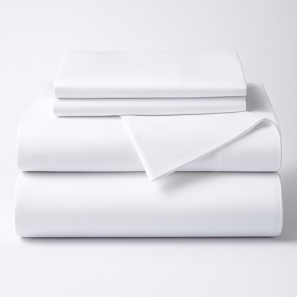 ARLINEN 린넨 4피스 킹 사이즈 시트 세트, 100% 이집트 면 침대 시트, 회갈색, 부드럽고 통기성이 좋은 침구, 최대 25.4cm(10인치) 깊이의 매트리스에 적합 120,390원