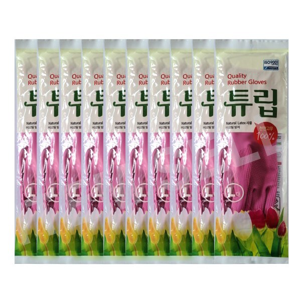 아이템셀 튜립 고무장갑 대(L) 10켤레, 핑크, 대(L), 10개 16,940원