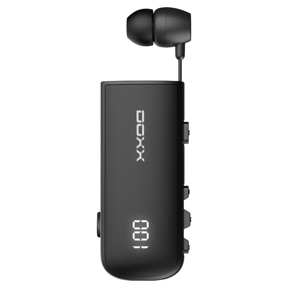 DOXX 자동 줄감김 릴타입 클립형 V5.3 블루투스 이어폰, DX-RINGTok, 블랙 39,800원