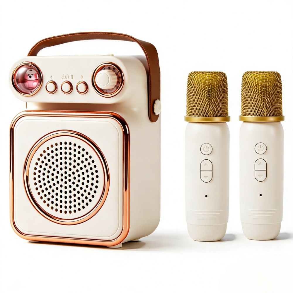 블루투스 스피커 레트로 감성 블루투스 휴대용 스피커 노래방 사운드, 베이지색, 단일 상품 23,590원