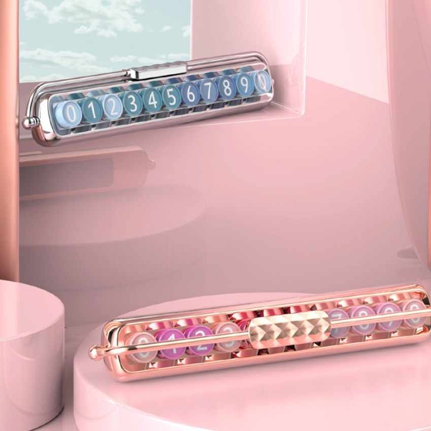 3칼라 차량용 귀여운 빈티지 감성 주차번호판, 블랙, 1개 6,800원